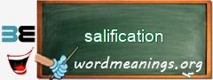 WordMeaning blackboard for salification